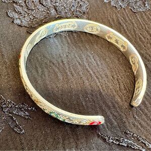 Intricate Silver Bangle Bracelet